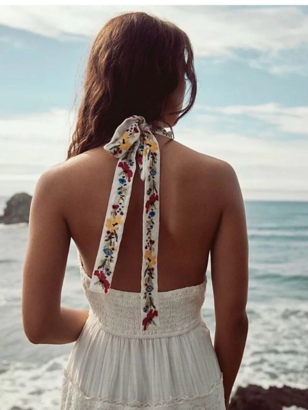 Free People Keila Halter Neck Midi Dress